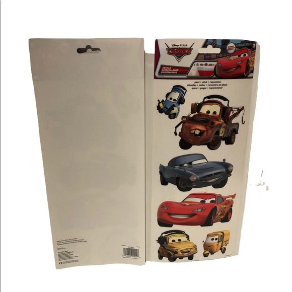 Disney Pixar Cars Peel & Stick Wall Art Stickers 24 Decals Lot 4 Sheets Vinyl - Picture 3 of 11
